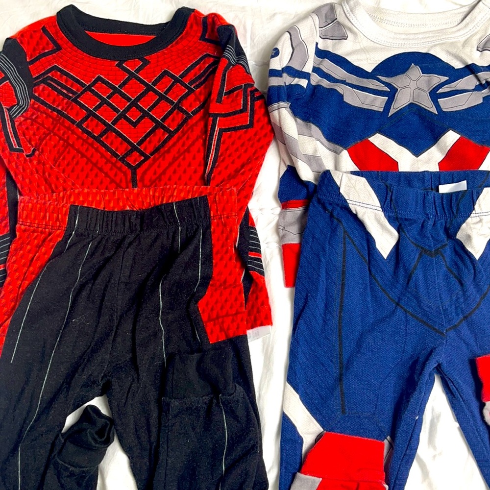 Toddler sinewy superhero pajamas